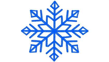 Simple blue snowflake graphic