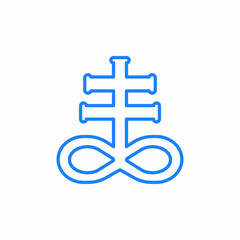 Obraz premium leviathan cross icon sign vector