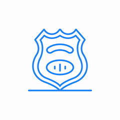 police badge emblem icon sign vector