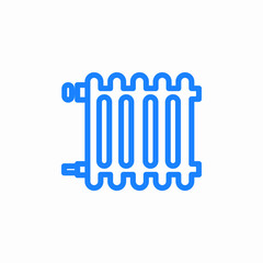 radiator heater warm icon sign vector