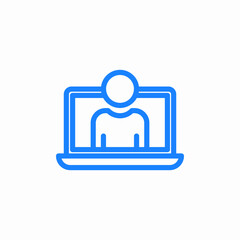 user video call icon sign vector