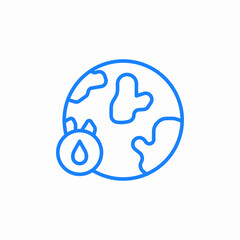water planet icon sign vector