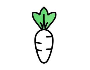 Simple cartoon carrot illustration