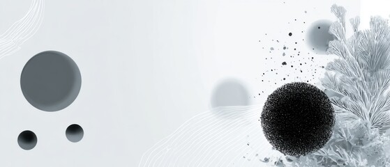 Abstract design with circles and organic shapes