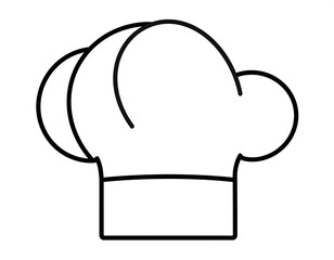 Simple chef's hat outline