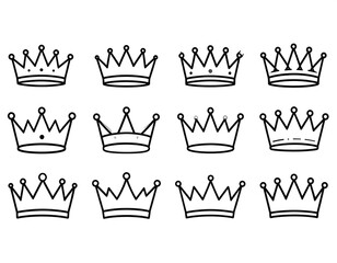 Simple crown icons