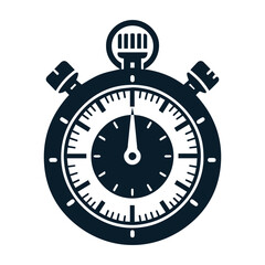 Stopwatch symbol. Countdown Timer vector illustration. Outline stopwatch icon. Alarm pictogram.