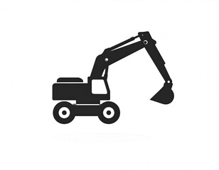 Simple excavator silhouette