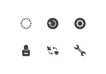 Internet and Things Icon Set Vector Illustration – Modern Web, IoT, Technology, Communication, and Smart Device Symbols for Digital Platforms, Apps, Websites, and User Interface Design