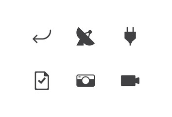 Internet and Things Icon Set Vector Illustration – Modern Web, IoT, Technology, Communication, and Smart Device Symbols for Digital Platforms, Apps, Websites, and User Interface Design