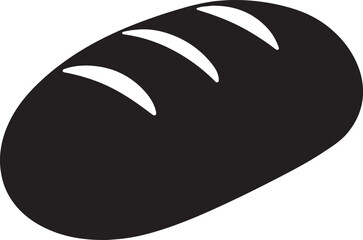 Bread loaf silhouette vector for bakery, fresh baked, food, culinary, healthy, and homemade design.