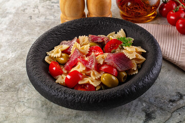 Pasta Farfalle with fresh Tuna fish