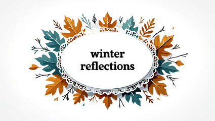 Winter Reflections Wreath with Paper Cut Leaves

