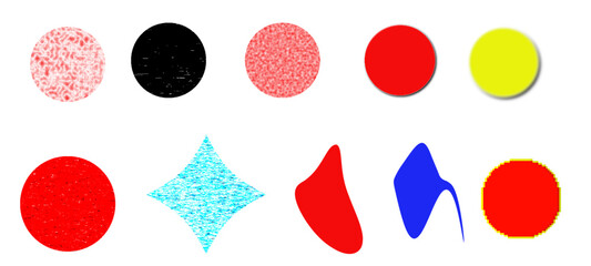 set of colorful easter eggs