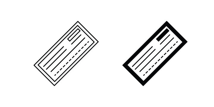 Paycheck set icon with white background vector stock illustration
