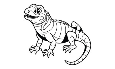Reptiles animal Kids t shirt design silhouette and vector line art, Detailed High-Quality Line Art, Suitable for Adult Coloring Books, Stress Relief, Relaxation, and Printable Art Therapy.