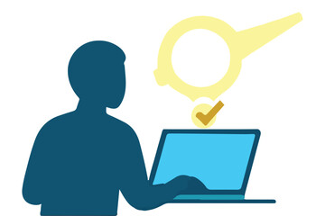 Friendly AI Assistant Helping Adult Learn English, Flat Vector for Language Apps and Education Platforms