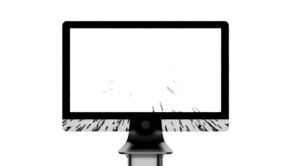 Abstract Art of a Flying Creature with Geometric Elements