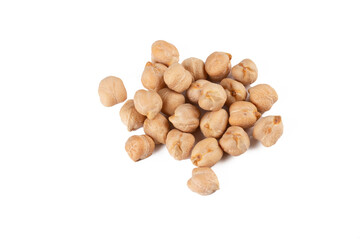 Dried chickpea on the white background