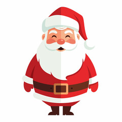 Cute Cartoon Santa Claus Character Illustration for Christmas.