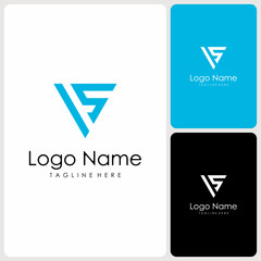 SV initial logo vector. creative logo