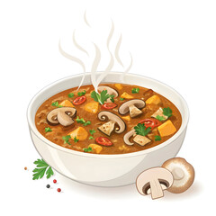 Rich mushroom masala curry served in a bowl, featuring mushrooms cooked in a spicy, flavorful tomato