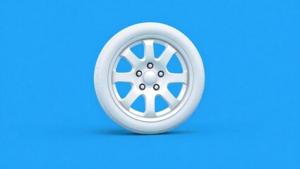 Fototapeta premium car wheel isolated on white