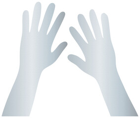 Silver Two Open Hands 