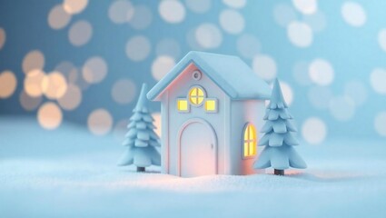 Naklejka premium christmas tree in the snow