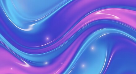 Naklejka premium Dynamic abstract flowing shapes with vibrant colors and glowing effects, perfect for designs