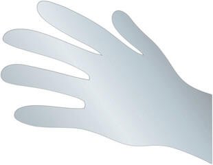 Silver Open Hand Palm Up