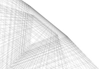 Architectural building. Design 3d background