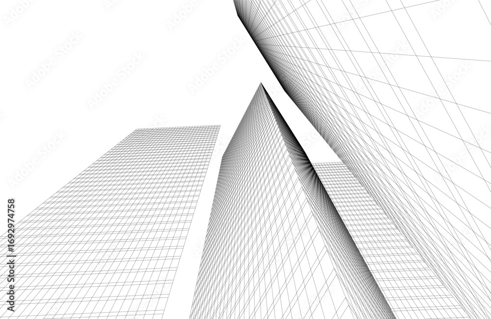 Canvas Prints architectural building. design 3d background