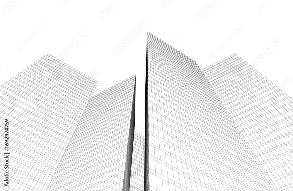 Canvas Prints architectural building. design 3d background