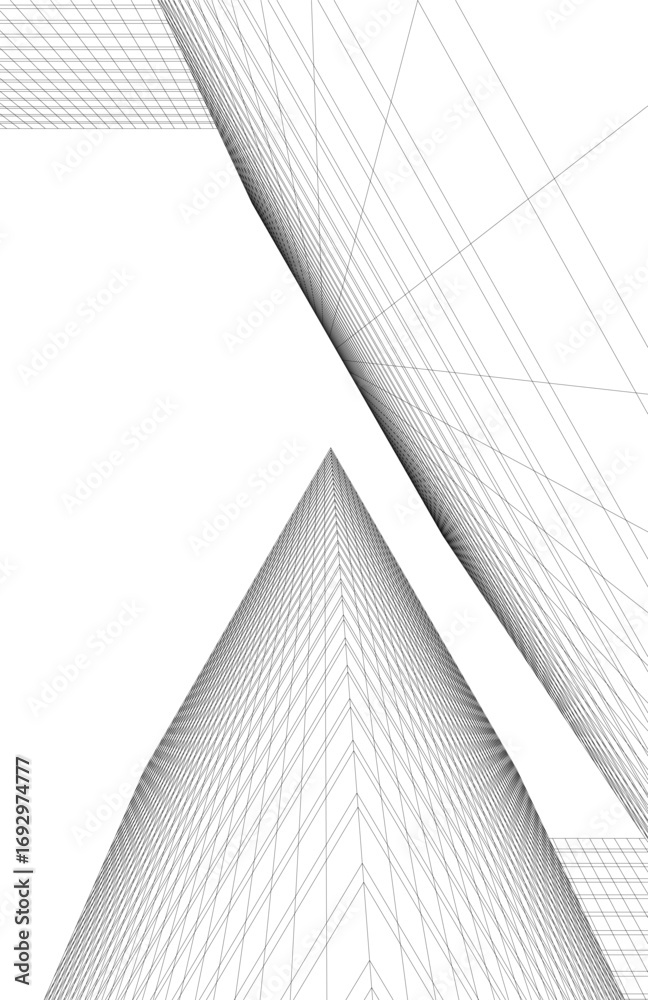 Canvas Prints architectural building. design 3d background