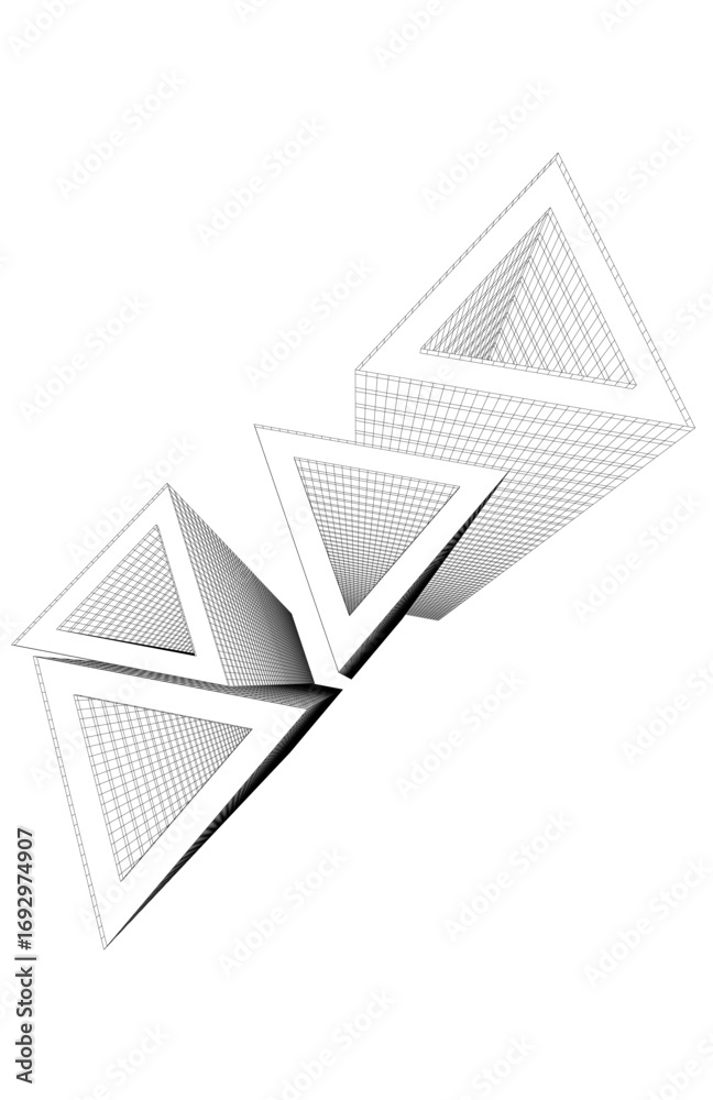 Canvas Prints architectural building. design 3d background
