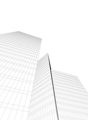 Fototapeta premium Architectural building. Design 3d background