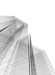 Architectural building. Design 3d background