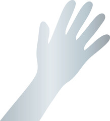 Fototapeta premium Silver Human Hand Silhouette