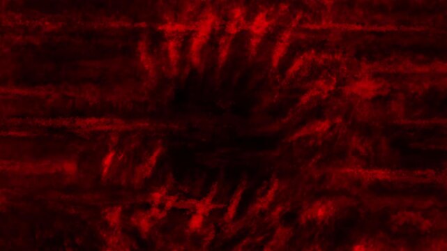 Evil monsters and alien with tentacles. 2D animation in dark fantasy genre. Horror collection. Animated video clip for spooky Halloween. Blur effects, camera shake. Red and black background.
