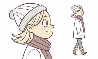 Cartoon Character in Seasonal Outfit