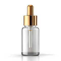 minimal dropper bottle with golden cap
