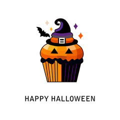 autumn halloween cupcake design element