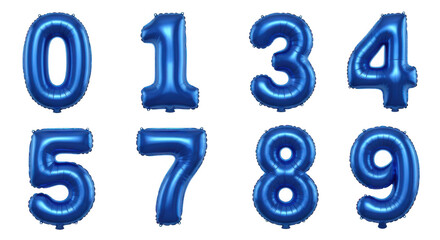 3d metallic blue balloon numbers for celebrations and events