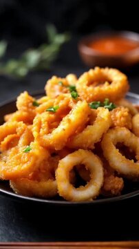 fried squid with cheese