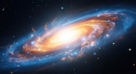 Fototapeta premium Vibrant Spiral Galaxy in Deep Space - Astronomy and Exploration