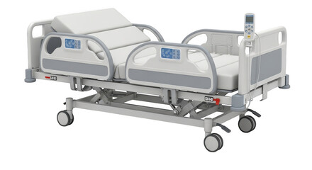 3d hospital bed with advanced features realistic medical equipment render