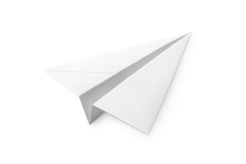 paper plane isolated on white background