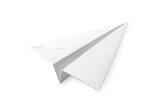 paper plane isolated on white background