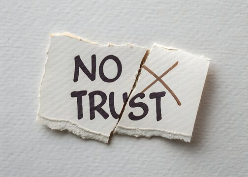 no trust fragile page ripped typography